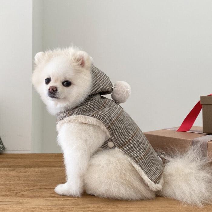 予約販売【Bonjour TOU-TOU】Classic mood poncho 犬服 ドッグ