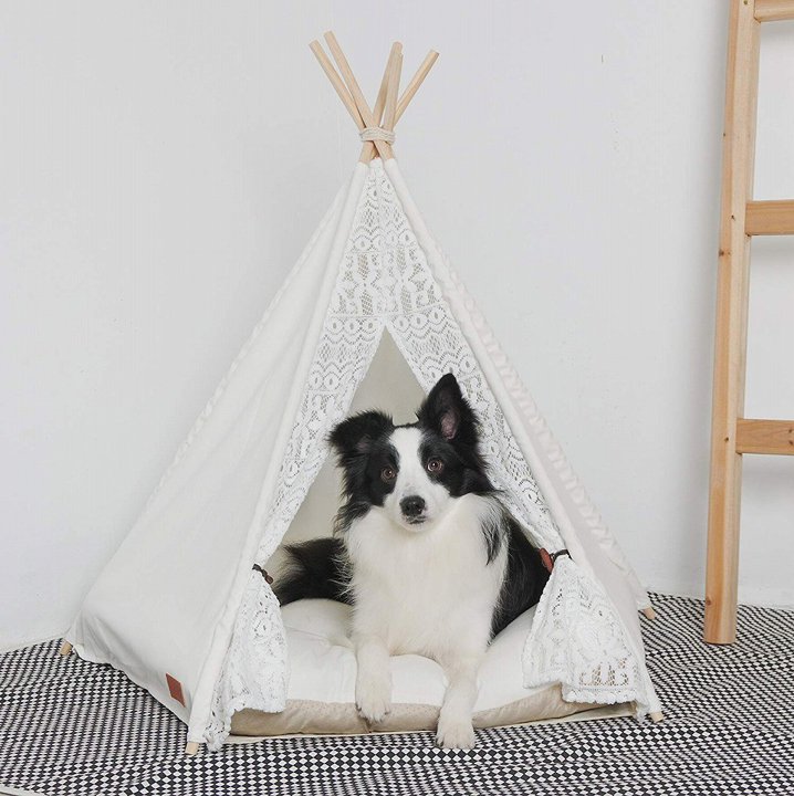 【追跡有、送料無料】Teepee ティーピー ペット ベットセット 小 Amazon.com : Pet Teepee with Cushion for Dogs and Cats